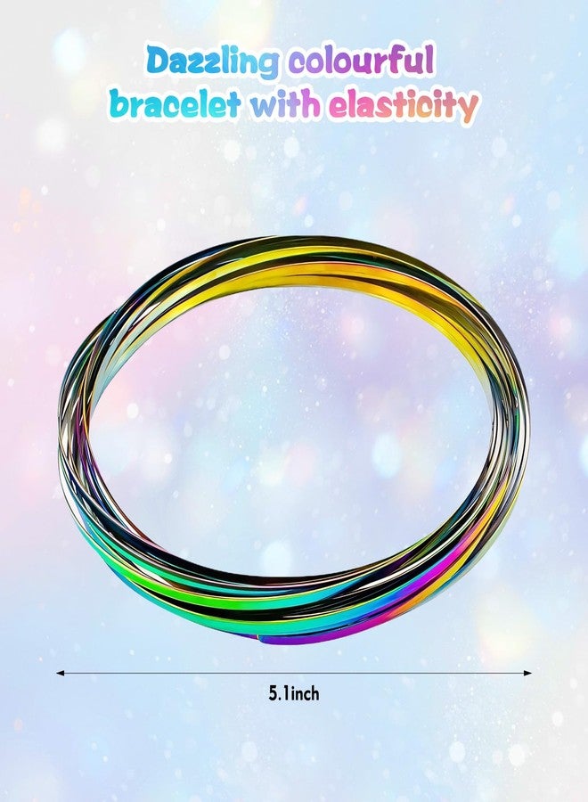 LYCBTC Flow Ring Spinner Arm Toy, 5.1" Colorful Changing Fidget Flow Toy Infinity Loop Hand Rings Stress Relief & Fun Flow Toys for Kids and Adults - Image 2